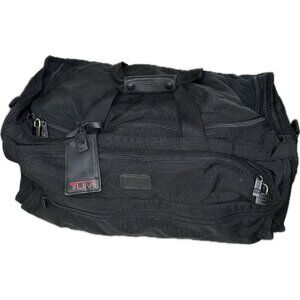 Vintage Tumi Ballistic Nylon Duffel Overnight Travel Bag Leather 26x12 USA